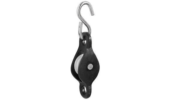 No 1260 - Single Line Cast Pulley With Hook White