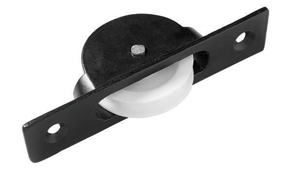 No 202 - A Semi Concealed Cast Axle Pulley With White Nylon Wheel