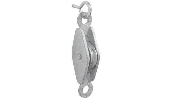 No 267-C - Single Awning Cast Pulley With Screw Eye Cast Wheel