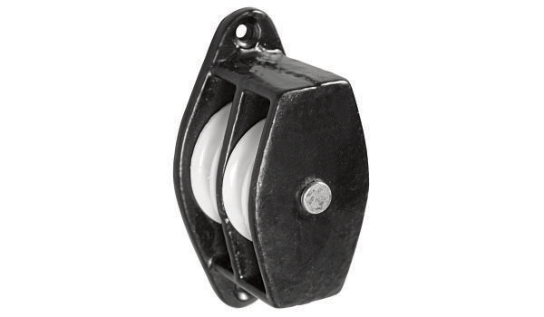 No 32 - Double Side Cast Pulley With White Nylon <br> Wheel