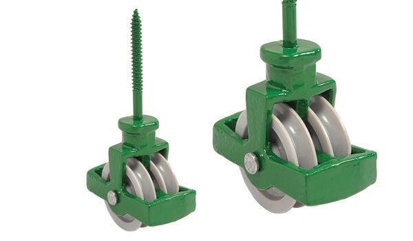 No 42 - Double Screw Cast Pulley With Nylon <br>Wheels
