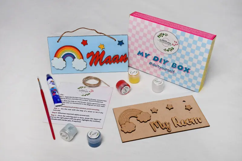 Rainbow mini name plate